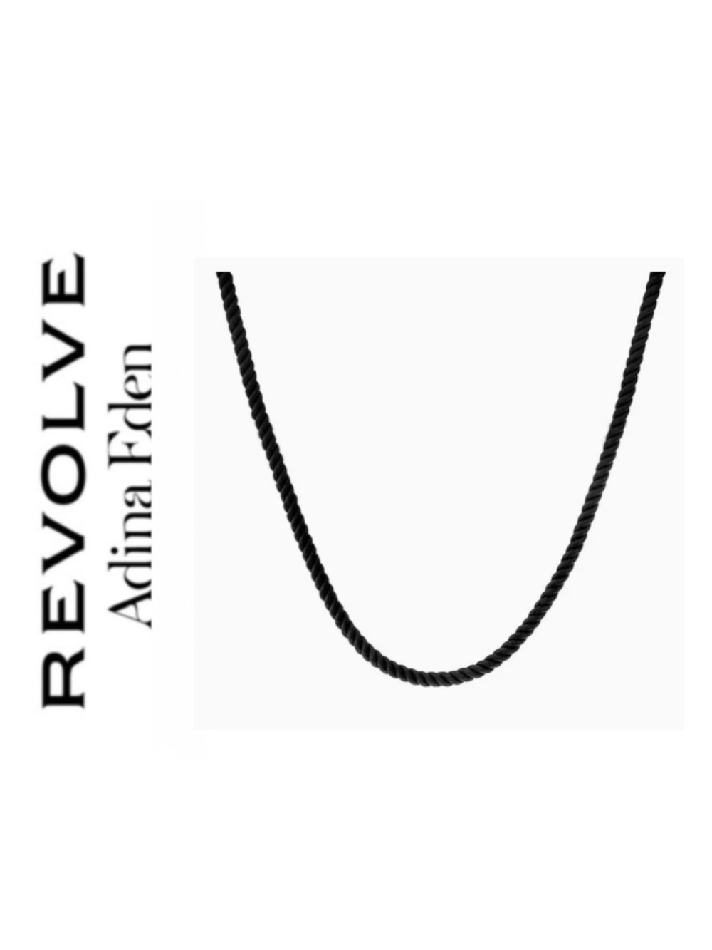 Revolve x Adina Eden Colored Twisted Cotton Rope Necklace in Black